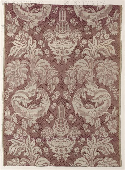 Lengths of Textile, early 1700s. France or Italy, early 18th century. Silk with supplementary weft brocading; average: 81.7 x 56 cm (32 3/16 x 22 1/16 in.).