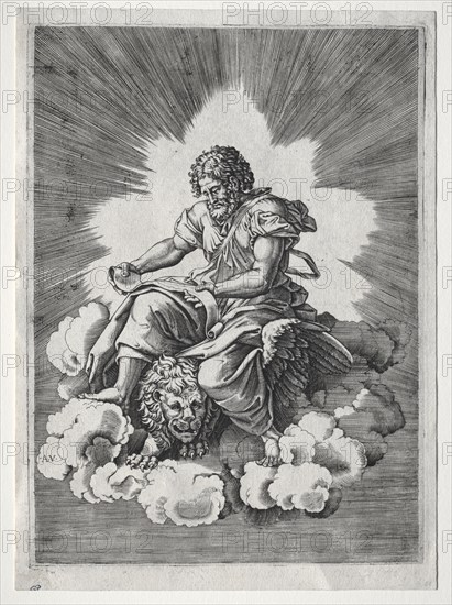 The Four Evangelists:  St. Mark, c. 1518. Italy, 16th century. Engraving