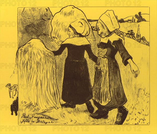 Volpini Suite:  Joys of Brittany (Joies de Bretagne), 1889. Paul Gauguin (French, 1848-1903). Zincograph; sheet: 50 x 65 cm (19 11/16 x 25 9/16 in.); image: 20.2 x 24.1 cm (7 15/16 x 9 1/2 in.)