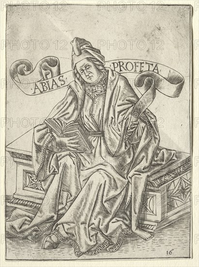 The Prophets:  Obadiah, c. 1470-1475. Attributed to Baccio Baldini (Italian, c. 1436-1487). Engraving