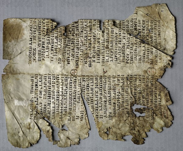 Leaf from a Christian Homily, 500s-600s. Egypt, Coptic, 6th-7th Century. Ink on vellum; sheet: 32.5 x 24.5 cm (12 13/16 x 9 5/8 in.).