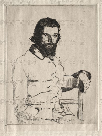 Portrait of Meryon, Seated. Félix Bracquemond (French, 1833-1914). Reproduction
