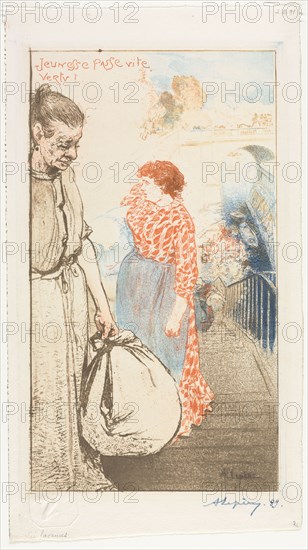 Washerwomen, 1894. Auguste Louis Lepère (French, 1849-1918). Color softground etching and aquatint; plate: 39 x 29.3 cm (15 3/8 x 11 9/16 in.).