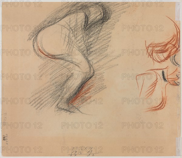 Figure Sketches, 1906. Jean Louis Forain (French, 1852-1931). Black and red chalk; sheet: 17.5 x 21.4 cm (6 7/8 x 8 7/16 in.).
