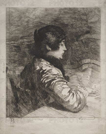 Madame Besnard, 1884. Albert Besnard (French, 1849-1934). Etching; sheet: 32.6 x 25.5 cm (12 13/16 x 10 1/16 in.); plate: 27 x 21 cm (10 5/8 x 8 1/4 in.)