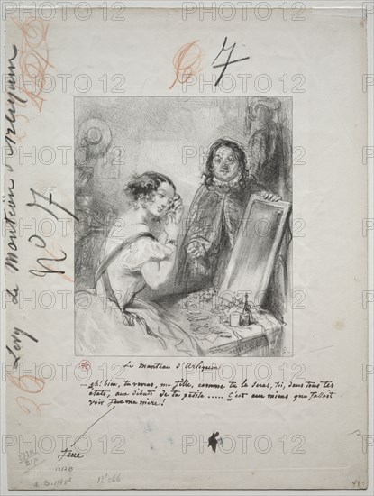 Le Manteau d'Arlequin:  Eh bien ! Tu verra, ma fille..., 1852. Paul Gavarni (French, 1804-1866). Lithograph