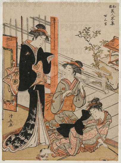 Three Women (from the series A Brief Collection of Japanese Beauties), 1781. Torii Kiyonaga (Japanese, 1752-1815). Color woodblock print; sheet: 25.2 x 18.4 cm (9 15/16 x 7 1/4 in.).