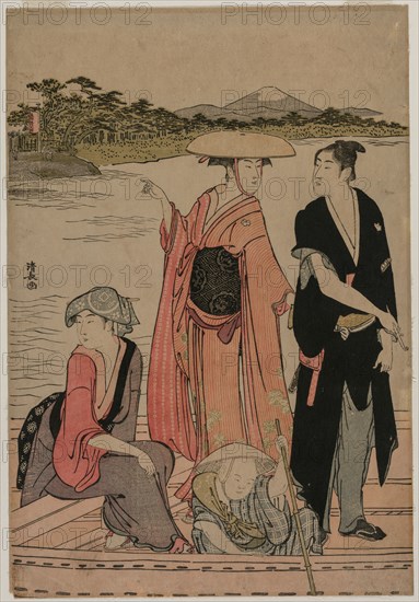 Passengers in a Ferry Boat on the Sumida River, 1784. Torii Kiyonaga (Japanese, 1752-1815). Color woodblock print; sheet: 38.2 x 26.2 cm (15 1/16 x 10 5/16 in.).
