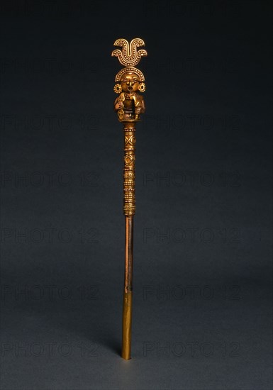 Lime Dipper, c. 1-800. Colombia, Calima region, Yotoco style, 1st-9th Century. Gold; overall: 25.6 cm (10 1/16 in.).