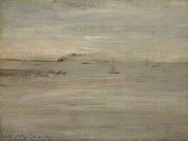 Marine, c. 1888. William Merritt Chase (American, 1849-1916). Oil on wood; unframed: 23.3 x 31.5 cm (9 3/16 x 12 3/8 in.).
