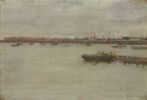 Gray Day on the Bay, c. 1886. William Merritt Chase (American, 1849-1916). Oil on wood; unframed: 23.7 x 34.2 cm (9 5/16 x 13 7/16 in.).