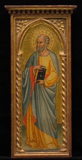 Standing Saint, late 19th - early 20th century. Italy, late 19th-early 20th century. Tempera on panel; unframed: 33 x 11.4 cm (13 x 4 1/2 in.)