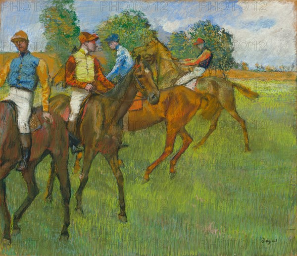 Before the Race, c. 1887-1889. Edgar Degas (French, 1834-1917). Pastel ; sheet: 57.5 x 65.4 cm (22 5/8 x 25 3/4 in.).