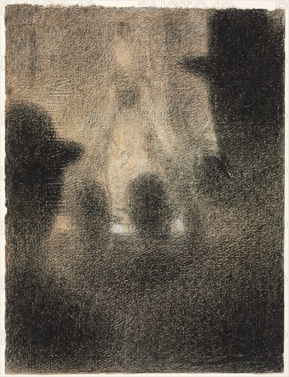 Café-concert, 1887-1888. Georges Seurat (French, 1859-1891). Conté crayon heightened with white chalk; sheet: 31.4 x 23.6 cm (12 3/8 x 9 5/16 in.).