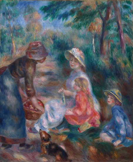 The Apple Seller, c. 1890. Pierre-Auguste Renoir (French, 1841-1919). Oil on fabric; framed: 93 x 82.2 x 9.5 cm (36 5/8 x 32 3/8 x 3 3/4 in.); unframed: 65.8 x 54.5 cm (25 7/8 x 21 7/16 in.).