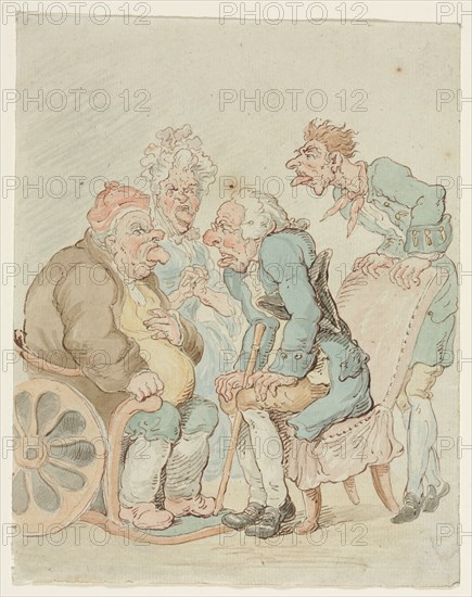 Doctor, late 1800s or early 1900s. Imitator of Thomas Rowlandson (British, 1756-1827). Pen and brown ink with watercolor wash;