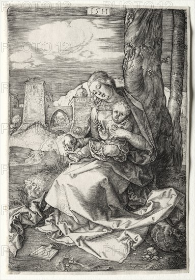 The Virgin and Child with the Pear, 1511. Albrecht Dürer (German, 1471-1528). Engraving