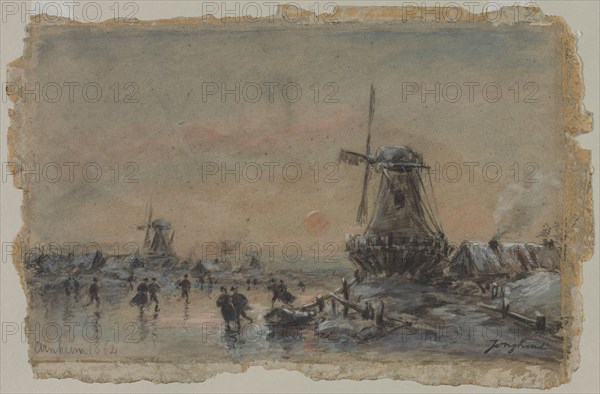 View of Arnheim, 1864. Johan Barthold Jongkind (Dutch, 1819-1891). Black chalk, watercolor, and gouache; sheet: 31.1 x 47.8 cm (12 1/4 x 18 13/16 in.).