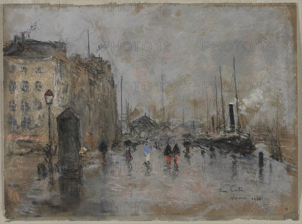 The Grand Quai of Le Havre, 1901. Siebe Johannes ten Cate (Dutch, 1858-1908). Pastel; sheet: 25.9 x 35 cm (10 3/16 x 13 3/4 in.).