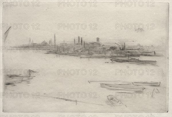 Battersea: Dawn. James McNeill Whistler (American, 1834-1903). Drypoint