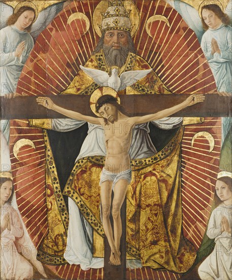The Trinity, c. 1460. Laurent Girardin (French, 1478). Oil on wood; framed: 134.5 x 114.5 x 8 cm (52 15/16 x 45 1/16 x 3 1/8 in.); unframed: 114 x 94.5 cm (44 7/8 x 37 3/16 in.).