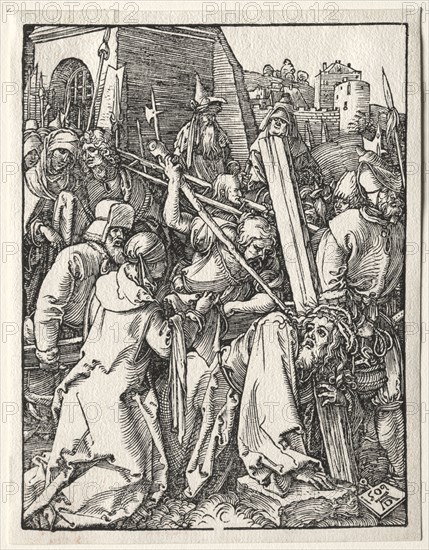 The Small Passion:  Christ Bearing the Cross, 1509. Albrecht Dürer (German, 1471-1528). Woodcut