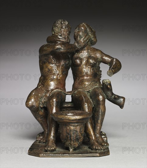 Adam and Eve, c. 1520. Workshop of Peter Vischer (German, 1487-1528). Bronze; overall: 14.6 x 12 x 12.7 cm (5 3/4 x 4 3/4 x 5 in.)