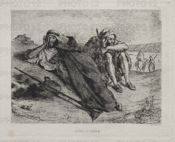 Arabes d'Oran. Eugène Delacroix (French, 1798-1863). Etching