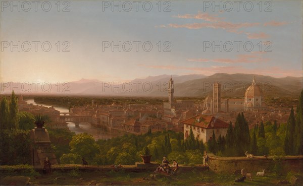 View of Florence, 1837. Thomas Cole (American, 1801-1848). Oil on canvas; framed: 125.4 x 186.7 x 9.2 cm (49 3/8 x 73 1/2 x 3 5/8 in.); unframed: 99.5 x 160.4 cm (39 3/16 x 63 1/8 in.).