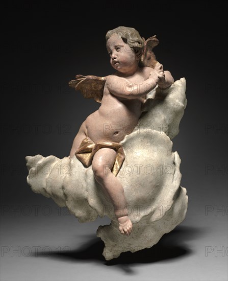 Putto, c. 1760. Workshop of Ignaz Günther (German, 1725-1775). Painted and gilded wood; overall: 59 x 43.2 x 16.3 cm (23 1/4 x 17 x 6 7/16 in.).