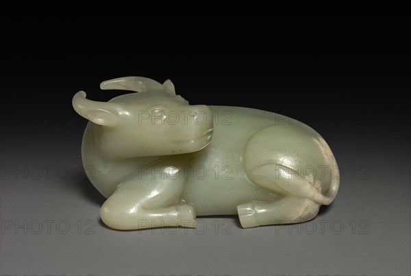 Reclining Water Buffalo, 1736-1795. China, Qing dynasty (1644-1912), Qianlong reign (1736-1795). Jade                 ; overall: 6.2 x 7.7 cm (2 7/16 x 3 1/16 in.).