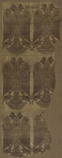 Textile, c. 1000. Iran, Buyid period, 11th century. Lampas weave, silk; overall: 171 x 65 cm (67 5/16 x 25 9/16 in.)
