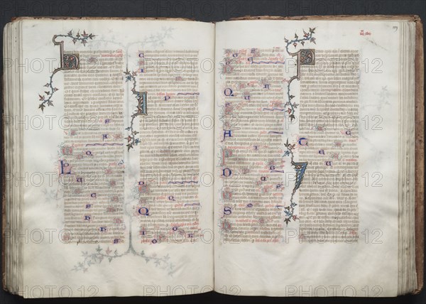 The Gotha Missal: Fol. 108v, Text, c. 1375. And workshop Master of the Boqueteaux (French). Ink, tempera, and gold on vellum; blind-tooled leather binding; codex: 27.1 x 19.5 cm (10 11/16 x 7 11/16 in.).
