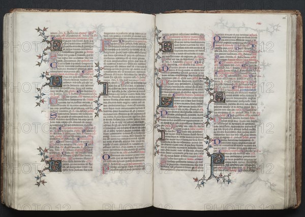 The Gotha Missal: Fol. 115v, Text, c. 1375. And workshop Master of the Boqueteaux (French). Ink, tempera, and gold on vellum; blind-tooled leather binding; codex: 27.1 x 19.5 cm (10 11/16 x 7 11/16 in.)