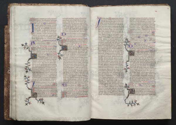 The Gotha Missal: Fol. 14r, Text , c. 1375. And workshop Master of the Boqueteaux (French). Ink, tempera, and gold on vellum; blind-tooled leather binding; codex: 27.1 x 19.5 cm (10 11/16 x 7 11/16 in.).