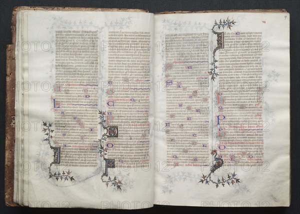 The Gotha Missal: Fol. 16v, Text, c. 1375. And workshop Master of the Boqueteaux (French). Ink, tempera, and gold on vellum; blind-tooled leather binding; codex: 27.1 x 19.5 cm (10 11/16 x 7 11/16 in.).