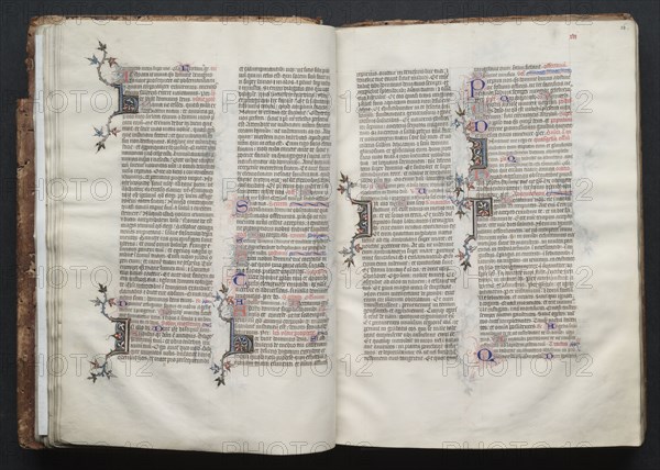 The Gotha Missal: Fol. 25v, Text, c. 1375. And workshop Master of the Boqueteaux (French). Ink, tempera, and gold on vellum; blind-tooled leather binding; codex: 27.1 x 19.5 cm (10 11/16 x 7 11/16 in.)
