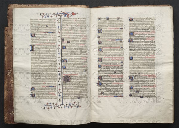 The Gotha Missal: Fol. 3r, Text , c. 1375. And workshop Master of the Boqueteaux (French). Ink, tempera, and gold on vellum; blind-tooled leather binding; codex: 27.1 x 19.5 cm (10 11/16 x 7 11/16 in.).