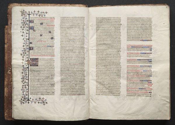 The Gotha Missal: Fol. 3v, Text, c. 1375. And workshop Master of the Boqueteaux (French). Ink, tempera, and gold on vellum; blind-tooled leather binding; codex: 27.1 x 19.5 cm (10 11/16 x 7 11/16 in.)