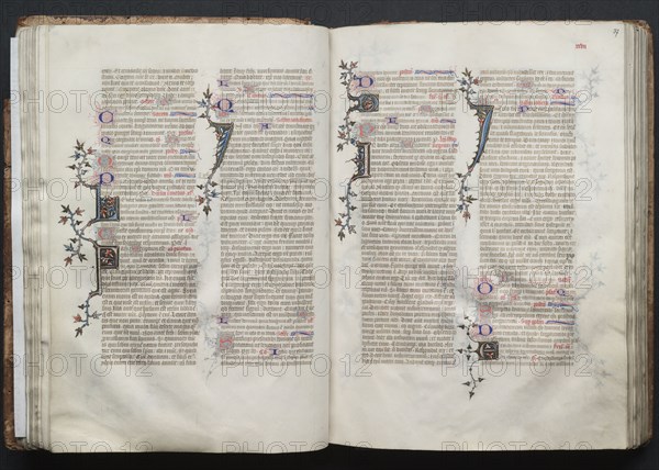 The Gotha Missal: Fol. 37r, Text, c. 1375. And workshop Master of the Boqueteaux (French). Ink, tempera, and gold on vellum; blind-tooled leather binding; codex: 27.1 x 19.5 cm (10 11/16 x 7 11/16 in.).