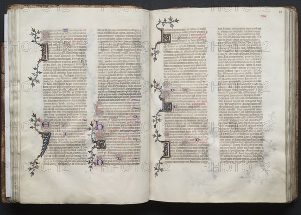 The Gotha Missal: Fol. 37v, Text, c. 1375. And workshop Master of the Boqueteaux (French). Ink, tempera, and gold on vellum; blind-tooled leather binding; codex: 27.1 x 19.5 cm (10 11/16 x 7 11/16 in.).
