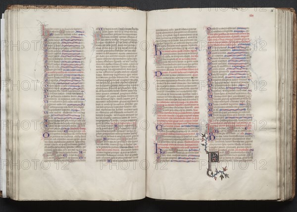 The Gotha Missal: Fol. 56r, Text, c. 1375. And workshop Master of the Boqueteaux (French). Ink, tempera, and gold on vellum; blind-tooled leather binding; codex: 27.1 x 19.5 cm (10 11/16 x 7 11/16 in.)