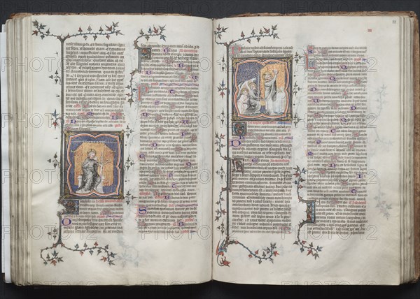 The Gotha Missal: Fol. 83r, Corpus Domini, c. 1375. And workshop Master of the Boqueteaux (French). Ink, tempera, and gold on vellum; blind-tooled leather binding; codex: 27.1 x 19.5 cm (10 11/16 x 7 11/16 in.)