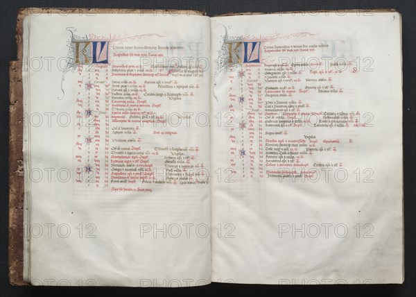 The Gotha Missal: Fol. 9r, Text, c. 1375. And workshop Master of the Boqueteaux (French). Ink, tempera, and gold on vellum; blind-tooled leather binding; codex: 27.1 x 19.5 cm (10 11/16 x 7 11/16 in.)
