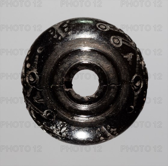 Spindle Whorl, 700s - 900s. Iran, early Islamic period, 8th - 10th century. Bone, incised; overall: 1 x 1.6 x 1.6 cm (3/8 x 5/8 x 5/8 in.)