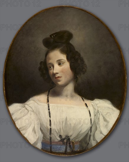 Mlle. Alexandrine-Julie de la Boutraye, c. 1832-1834. Eugène Delacroix (French, 1798-1863). Oil on fabric; framed: 94.5 x 81 x 10.5 cm (37 3/16 x 31 7/8 x 4 1/8 in.); unframed: 73 x 59.2 cm (28 3/4 x 23 5/16 in.).