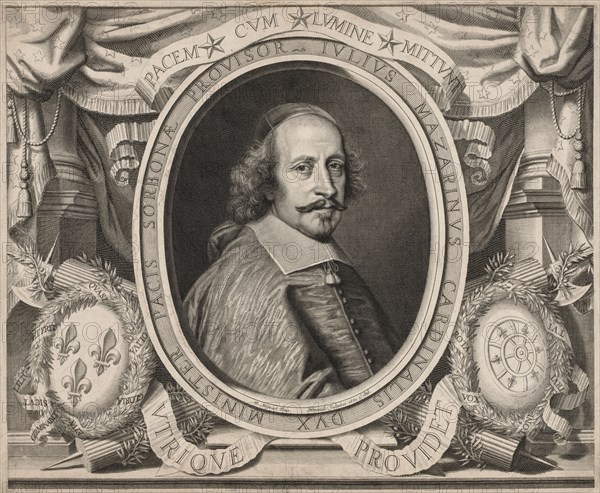 Cardinal Mazarin, 1660. Robert Nanteuil (French, 1623-1678). Engraving