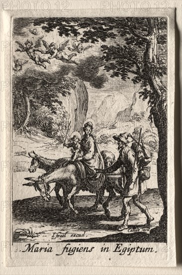 The Life of the Virgin:  The Flight into Egypt. Jacques Callot (French, 1592-1635). Etching