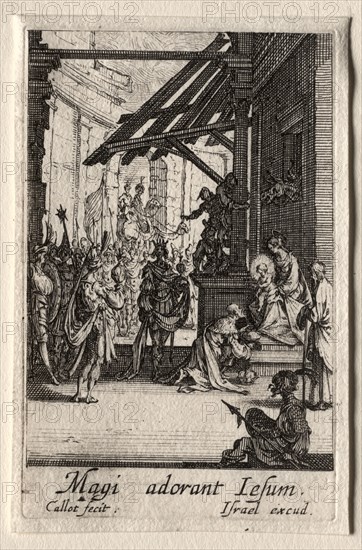 The Life of the Virgin:  The Adoration of the Magi. Jacques Callot (French, 1592-1635). Etching