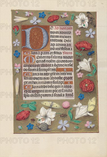 Hours of Queen Isabella the Catholic, Queen of Spain: Fol. 142r, c. 1500. And associates Master of the First Prayerbook of Maximillian (Flemish, c. 1444-1519). Ink, tempera, and gold on vellum; codex: 22.5 x 15.2 cm (8 7/8 x 6 in.)
